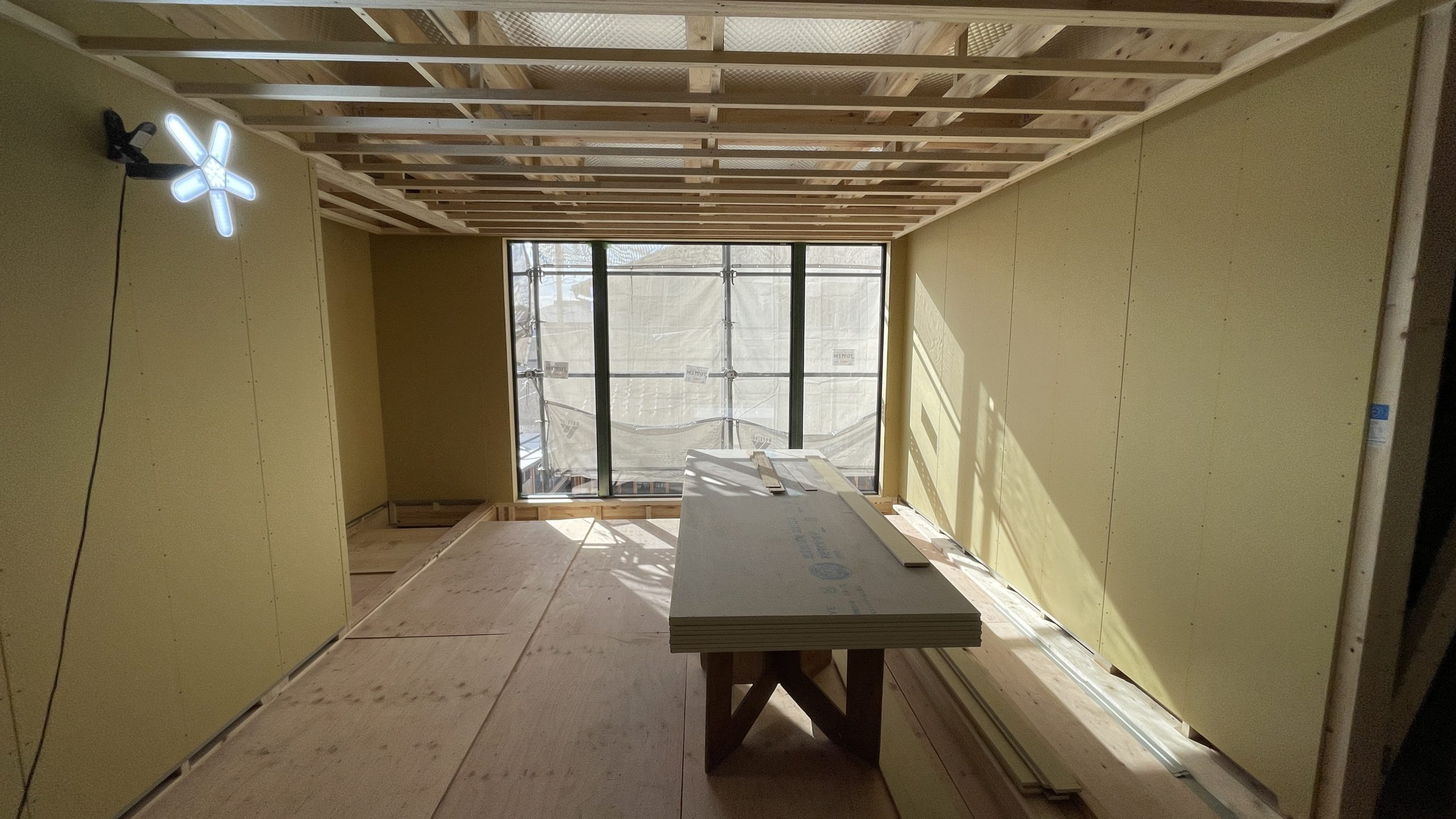 北登美ヶ丘の家　木工事1