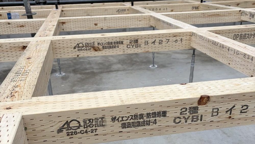 東大阪市の家　土台敷き・防蟻処理